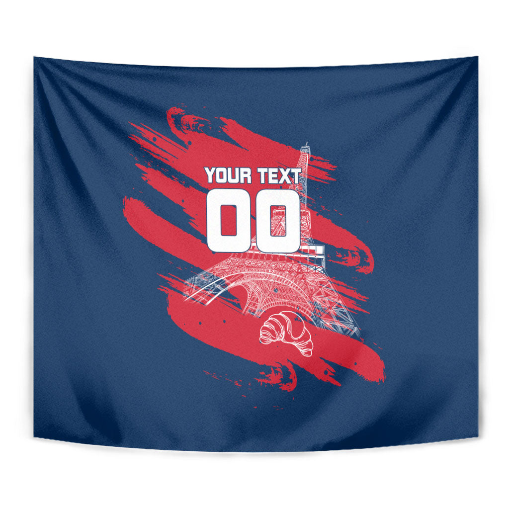 Personalized France Football Gallic Tapestry Rooster Mascot Flag Art - Birthplace Of Liberty