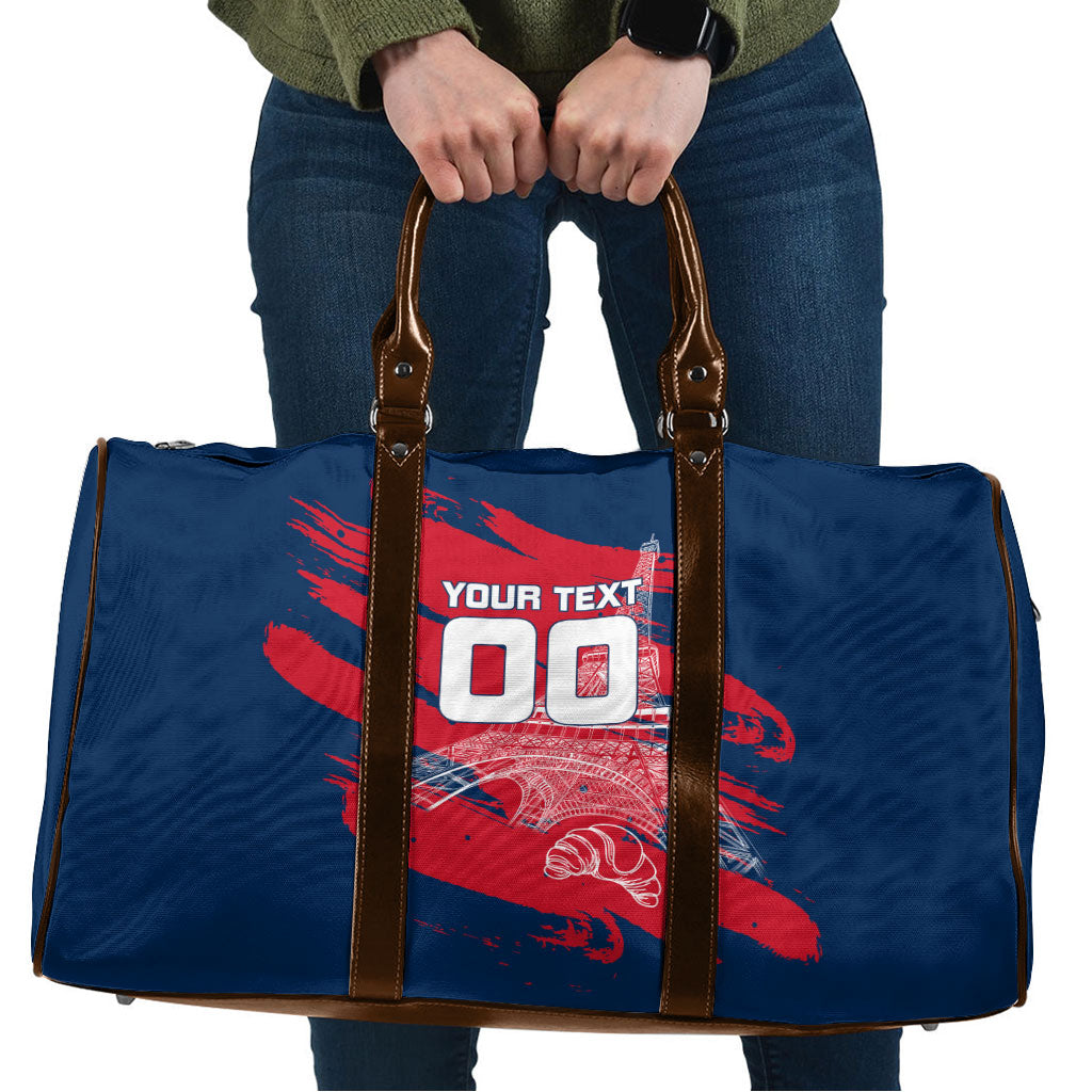 Personalized France Football Gallic Travel Bag Rooster Mascot Flag Art - Birthplace Of Liberty