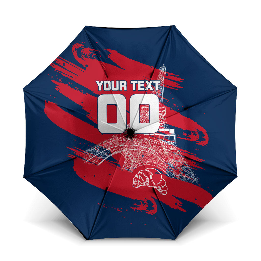 Personalized France Football Gallic Umbrella Rooster Mascot Flag Art - Birthplace Of Liberty