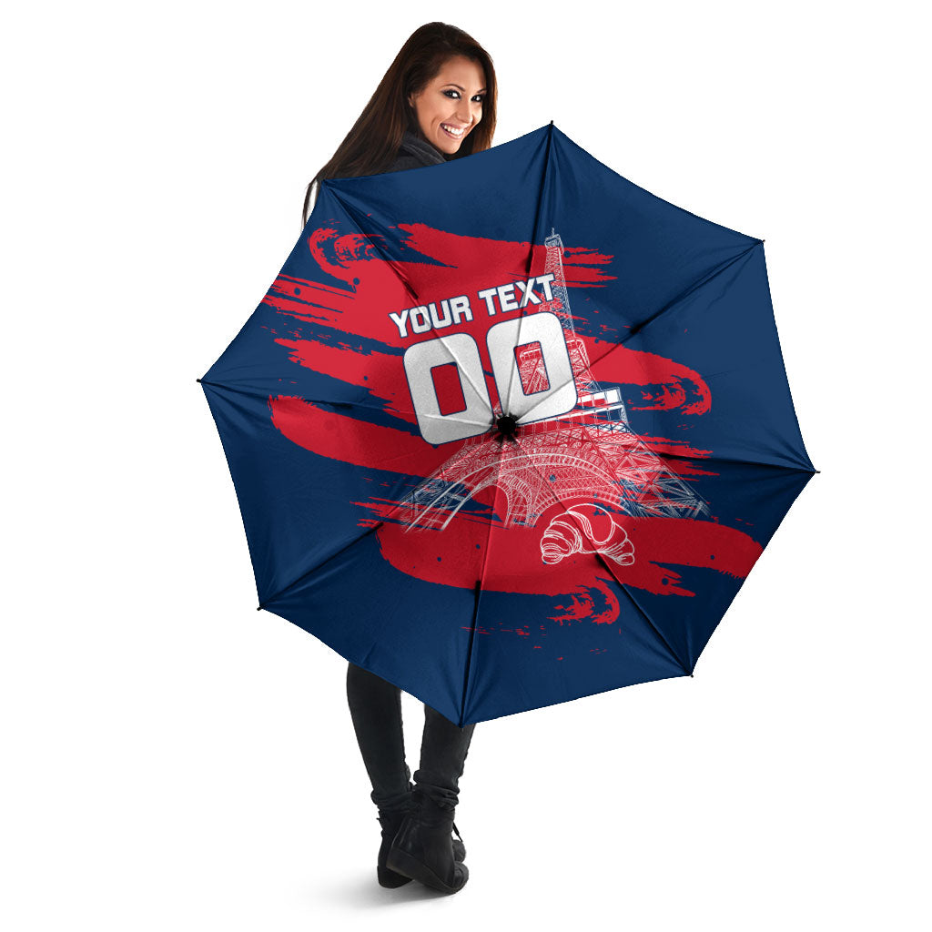 Personalized France Football Gallic Umbrella Rooster Mascot Flag Art - Birthplace Of Liberty