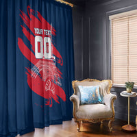 Personalized France Football Gallic Window Curtain Rooster Mascot Flag Art - Birthplace Of Liberty