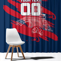 Personalized France Football Gallic Window Curtain Rooster Mascot Flag Art - Birthplace Of Liberty