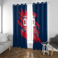Personalized France Football Gallic Window Curtain Rooster Mascot Flag Art - Birthplace Of Liberty