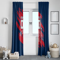 Personalized France Football Gallic Window Curtain Rooster Mascot Flag Art - Birthplace Of Liberty