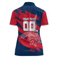 Personalized France Football Gallic Women Polo Shirt Rooster Mascot Flag Art - Birthplace Of Liberty