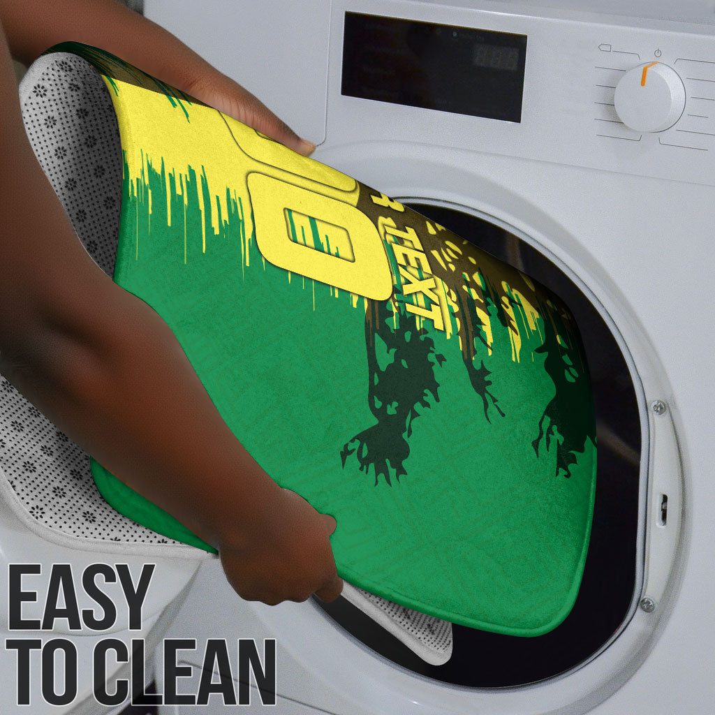 Personalized Senegal Football Lion Bathroom Set Fierce Roaring Lion Soccer Art With Senegal Flag