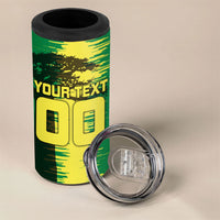 Personalized Senegal Football Lion 4 in 1 Can Cooler Tumbler Fierce Roaring Lion Soccer Art With Senegal Flag