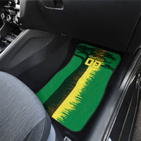 Personalized Senegal Football Lion Car Mats Fierce Roaring Lion Soccer Art With Senegal Flag