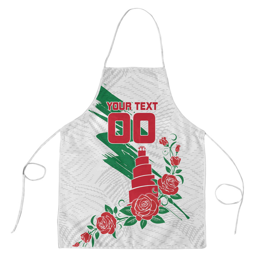 Personalized Iraq Football Apron Hawk Mascot Soccer - Samarra Tower And Red Roses