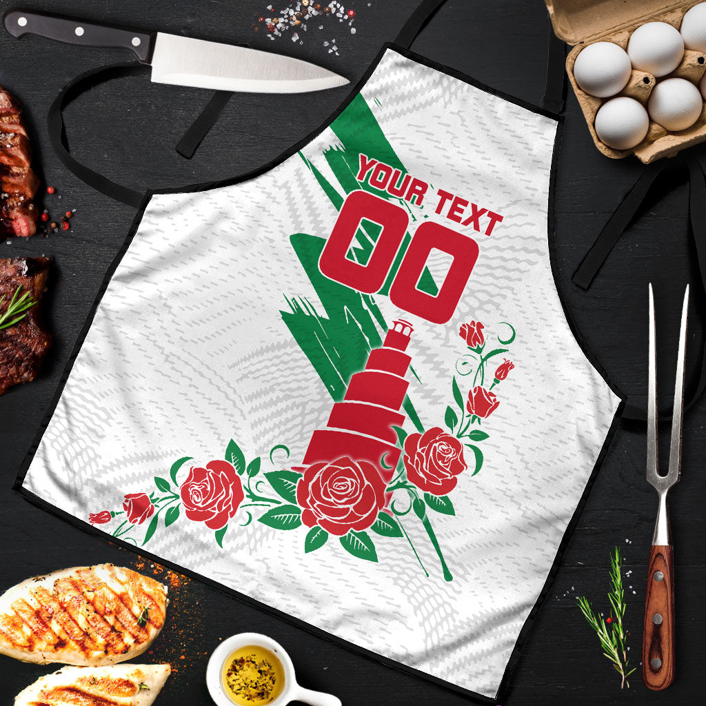 Personalized Iraq Football Apron Hawk Mascot Soccer - Samarra Tower And Red Roses