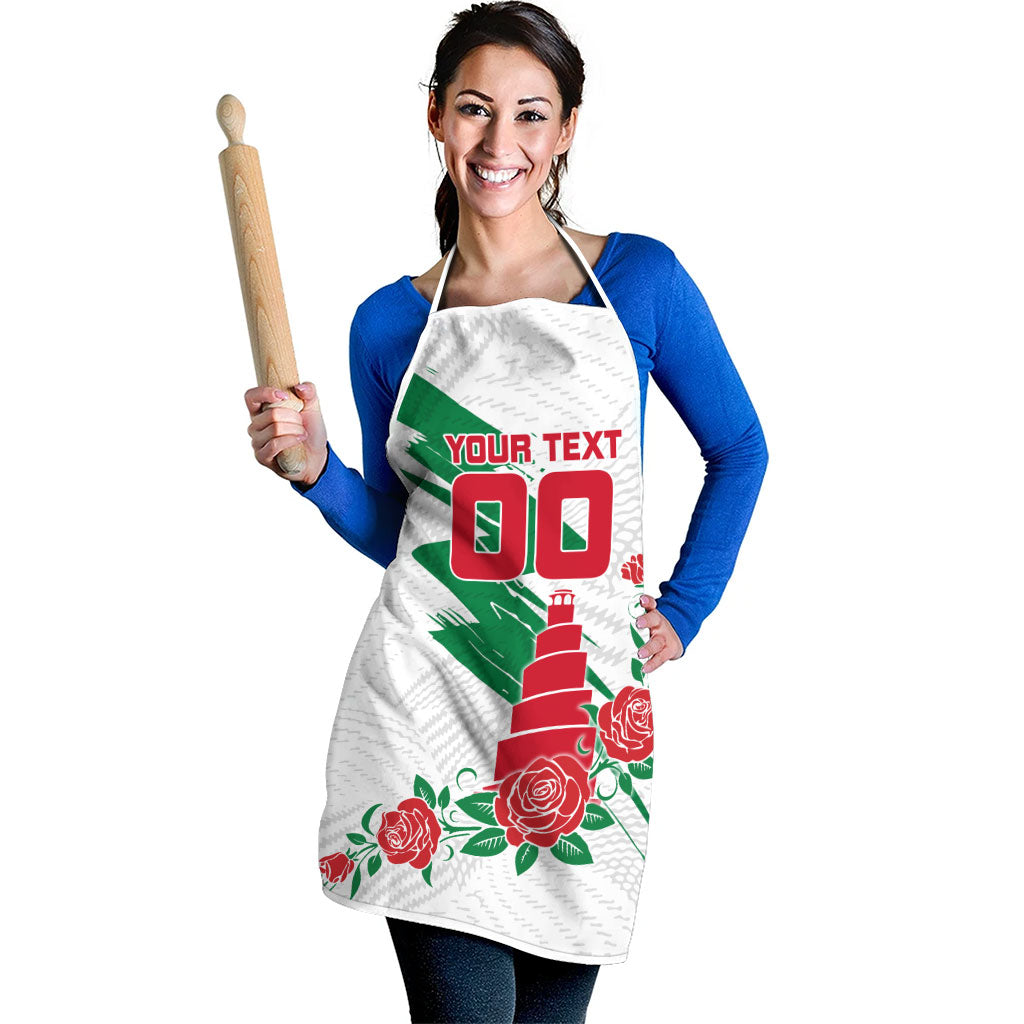 Personalized Iraq Football Apron Hawk Mascot Soccer - Samarra Tower And Red Roses