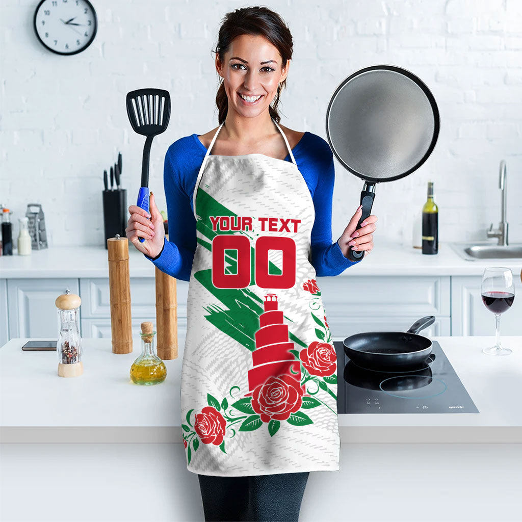Personalized Iraq Football Apron Hawk Mascot Soccer - Samarra Tower And Red Roses