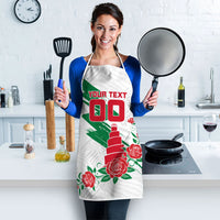 Personalized Iraq Football Apron Hawk Mascot Soccer - Samarra Tower And Red Roses