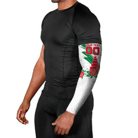 Personalized Iraq Football Arm Sleeves Hawk Mascot Soccer - Samarra Tower And Red Roses