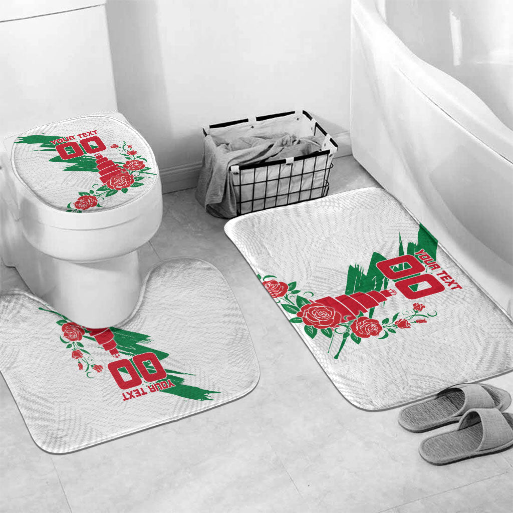 Personalized Iraq Football Bathroom Set Hawk Mascot Soccer - Samarra Tower And Red Roses