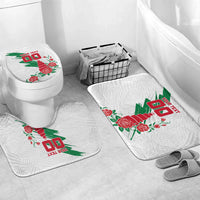 Personalized Iraq Football Bathroom Set Hawk Mascot Soccer - Samarra Tower And Red Roses