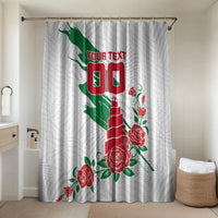 Personalized Iraq Football Bathroom Set Hawk Mascot Soccer - Samarra Tower And Red Roses
