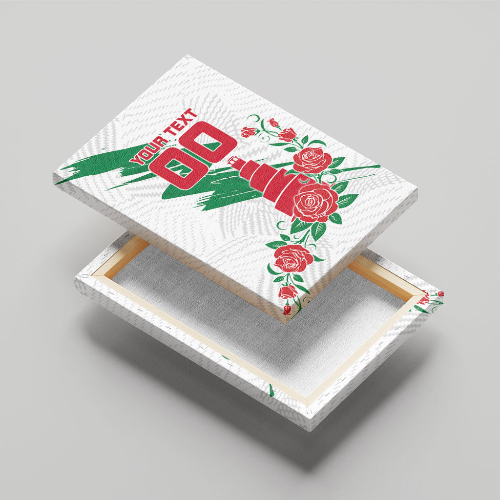 Personalized Iraq Football Canvas Wall Art Hawk Mascot Soccer - Samarra Tower And Red Roses