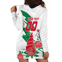 Personalized Iraq Football Hoodie Dress Hawk Mascot Soccer - Samarra Tower And Red Roses