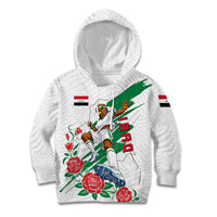 Personalized Iraq Football Kid Hoodie Hawk Mascot Soccer - Samarra Tower And Red Roses