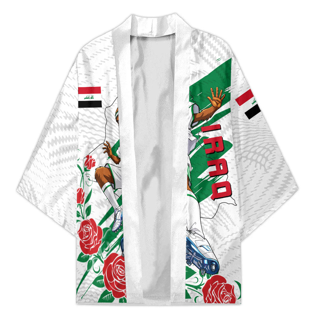 Personalized Iraq Football Kimono Hawk Mascot Soccer - Samarra Tower And Red Roses
