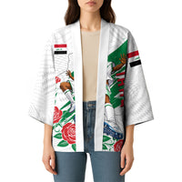 Personalized Iraq Football Kimono Hawk Mascot Soccer - Samarra Tower And Red Roses