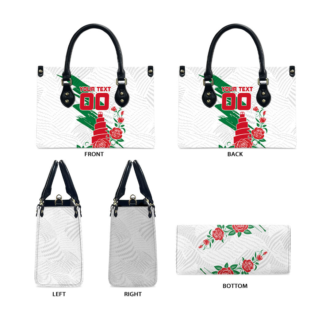 Personalized Iraq Football Leather Bag Hawk Mascot Soccer - Samarra Tower And Red Roses