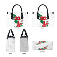 Personalized Iraq Football Leather Bag Hawk Mascot Soccer - Samarra Tower And Red Roses