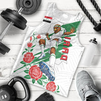 Personalized Iraq Football Men Tank Top Hawk Mascot Soccer - Samarra Tower And Red Roses