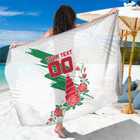 Personalized Iraq Football Sarong Hawk Mascot Soccer - Samarra Tower And Red Roses