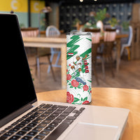 Personalized Iraq Football Skinny Tumbler Hawk Mascot Soccer - Samarra Tower And Red Roses