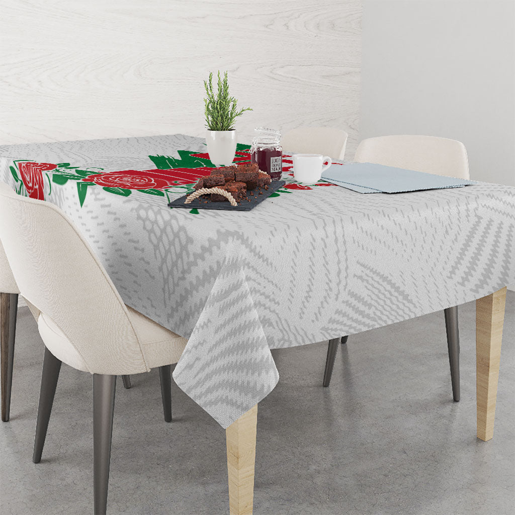 Personalized Iraq Football Tablecloth Hawk Mascot Soccer - Samarra Tower And Red Roses