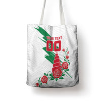 Personalized Iraq Football Tote Bag Hawk Mascot Soccer - Samarra Tower And Red Roses