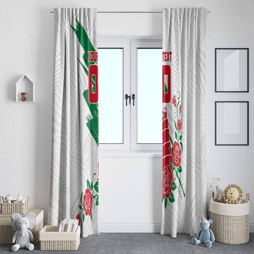 Personalized Iraq Football Window Curtain Hawk Mascot Soccer - Samarra Tower And Red Roses