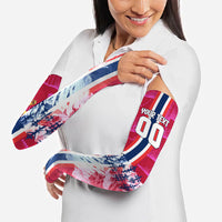 Personalized Norway Football Arm Sleeves Viking Lion Soccer Mascot - Nordic Longship And Mountain Landscape