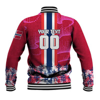 Personalized Norway Football Baseball Jacket Viking Lion Soccer Mascot - Nordic Longship And Mountain Landscape