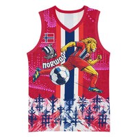 Personalized Norway Football Basketball Jersey Viking Lion Soccer Mascot - Nordic Longship And Mountain Landscape