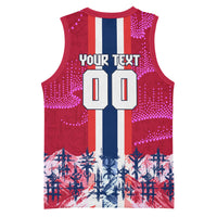 Personalized Norway Football Basketball Jersey Viking Lion Soccer Mascot - Nordic Longship And Mountain Landscape