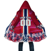 Personalized Norway Football Cloak Viking Lion Soccer Mascot - Nordic Longship And Mountain Landscape