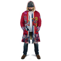 Personalized Norway Football Cloak Viking Lion Soccer Mascot - Nordic Longship And Mountain Landscape