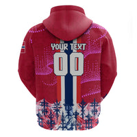 Personalized Norway Football Hoodie Viking Lion Soccer Mascot - Nordic Longship And Mountain Landscape