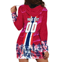 Personalized Norway Football Hoodie Dress Viking Lion Soccer Mascot - Nordic Longship And Mountain Landscape