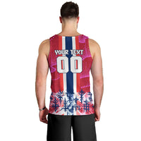 Personalized Norway Football Men Tank Top Viking Lion Soccer Mascot - Nordic Longship And Mountain Landscape