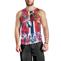 Personalized Norway Football Men Tank Top Viking Lion Soccer Mascot - Nordic Longship And Mountain Landscape