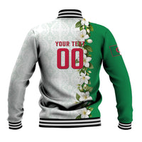 Personalized Algeria Football Desert Fox Baseball Jacket Desert Fox Mascot Soccer Art With Floral Jasmine And Flag