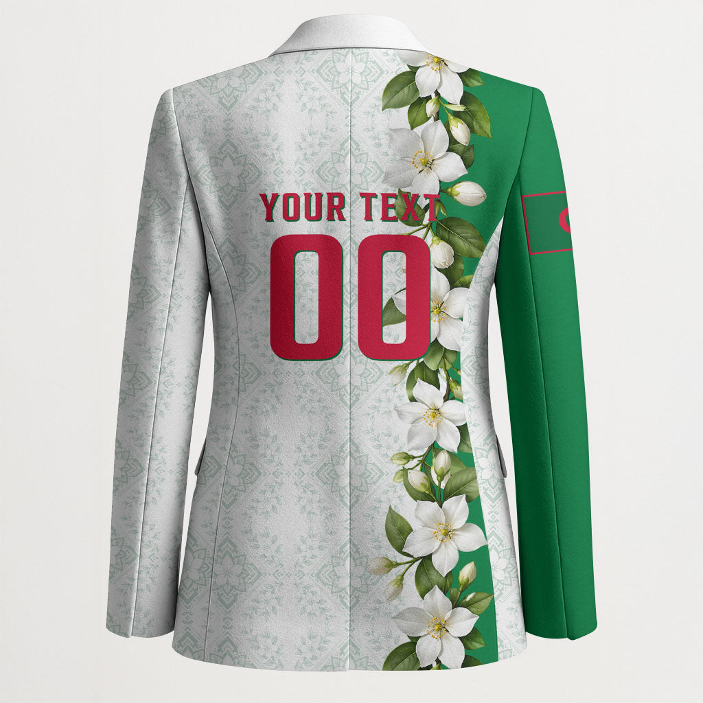 Personalized Algeria Football Desert Fox Blazer Desert Fox Mascot Soccer Art With Floral Jasmine And Flag