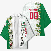 Personalized Algeria Football Desert Fox Kimono Desert Fox Mascot Soccer Art With Floral Jasmine And Flag