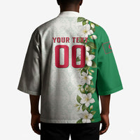 Personalized Algeria Football Desert Fox Kimono Desert Fox Mascot Soccer Art With Floral Jasmine And Flag