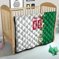 Personalized Algeria Football Desert Fox Quilt Desert Fox Mascot Soccer Art With Floral Jasmine And Flag