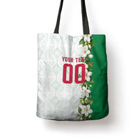 Personalized Algeria Football Desert Fox Tote Bag Desert Fox Mascot Soccer Art With Floral Jasmine And Flag